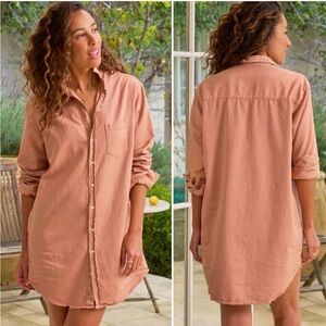Frank & Eileen Famous Denim MARY Classic Shirtdress Size: xs Desert